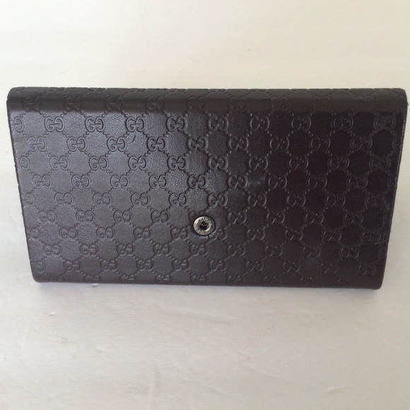 GUCCI BROWN MONOGRAM LEATHER GLASSES CASE - Picture 12 of 16